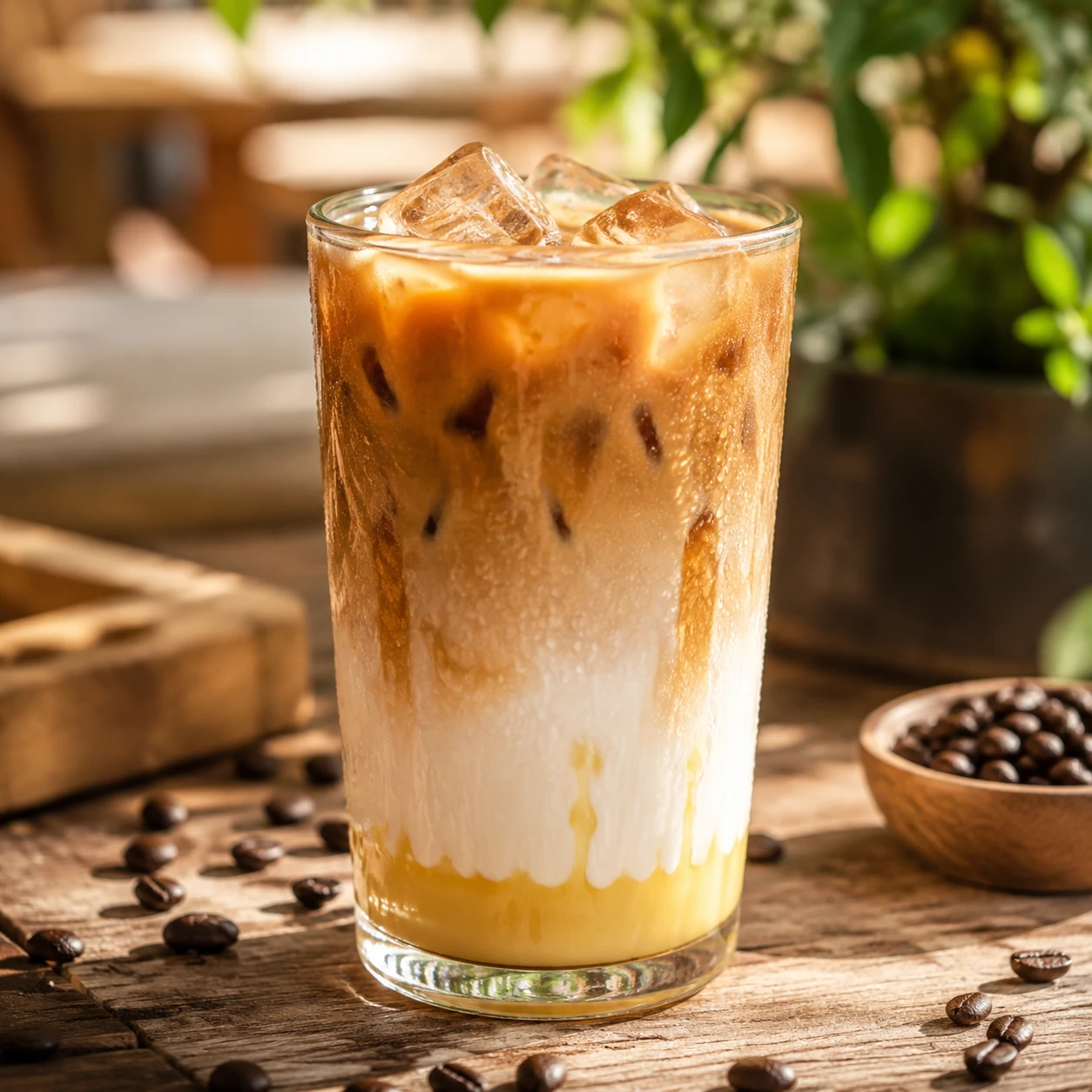 قهوه سرد با شیر عسلی (Iced Latte with Condensed Milk)